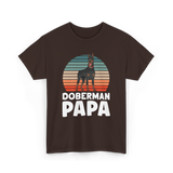 Doberman Papa Doberman Dog T-Shirt - Dark Chocolate