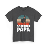 Doberman Papa Doberman Dog T-Shirt - Dark Heather