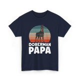 Doberman Papa Doberman Dog T-Shirt - Navy