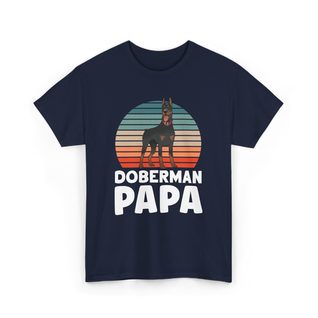 Doberman Papa Doberman Dog T-Shirt - Navy