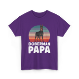 Doberman Papa Doberman Dog T-Shirt - Purple