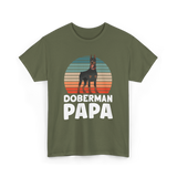 Doberman Papa Doberman Dog T-Shirt - Military Green