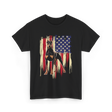 Doberman Pinscher American Flag Dog T-Shirt - Black