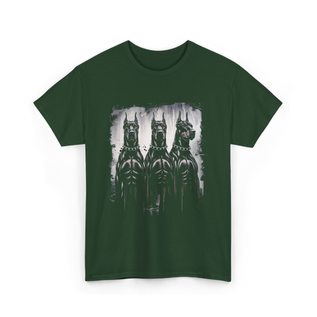 Doberman Pinscher Black Dog Lovers T-Shirt - Forest Green