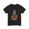 Doberman Pinscher Dog Owners Portrait T-Shirt - Black