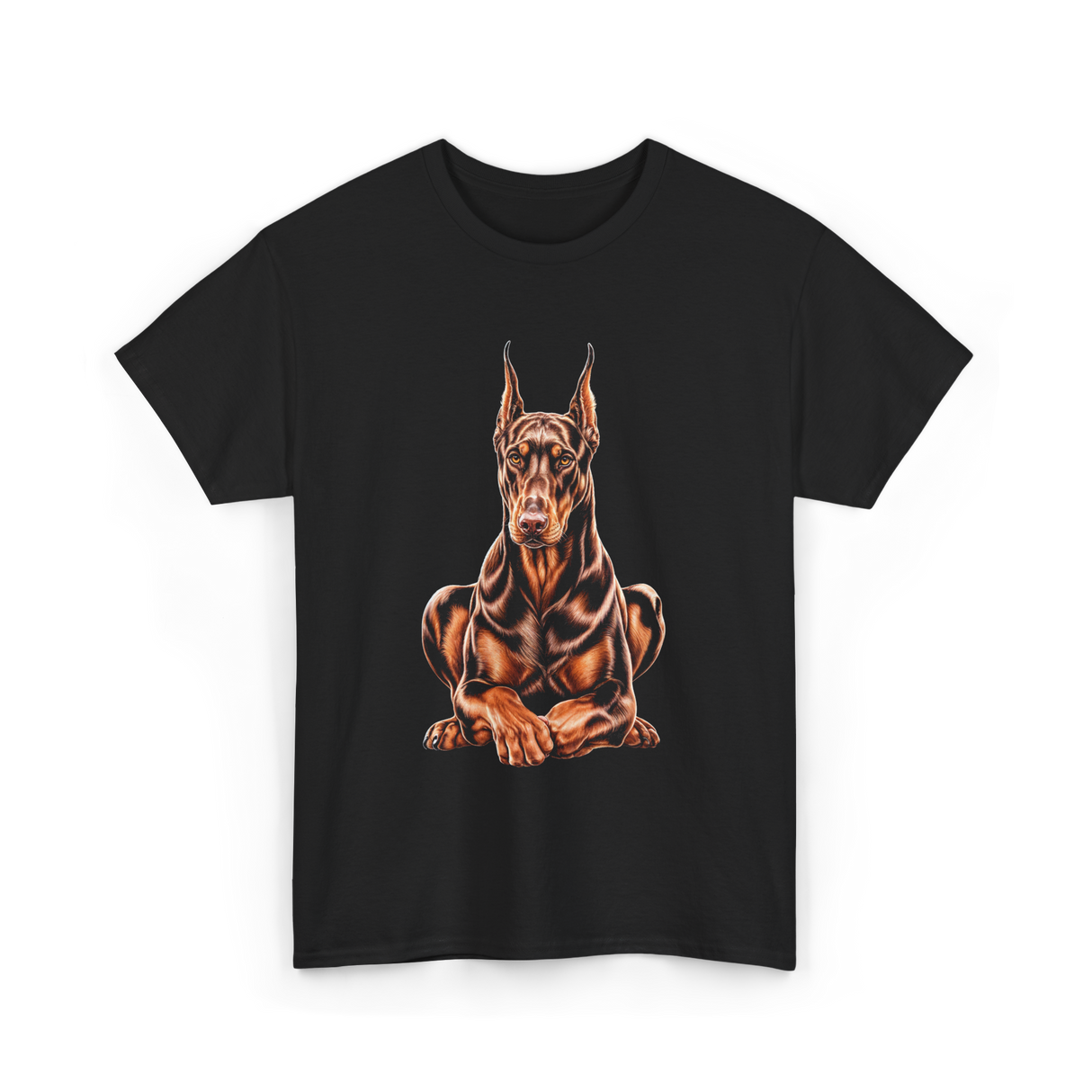 Doberman Pinscher Dog Owners Portrait T-Shirt - Black