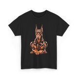 Doberman Pinscher Dog Owners Portrait T-Shirt - Black