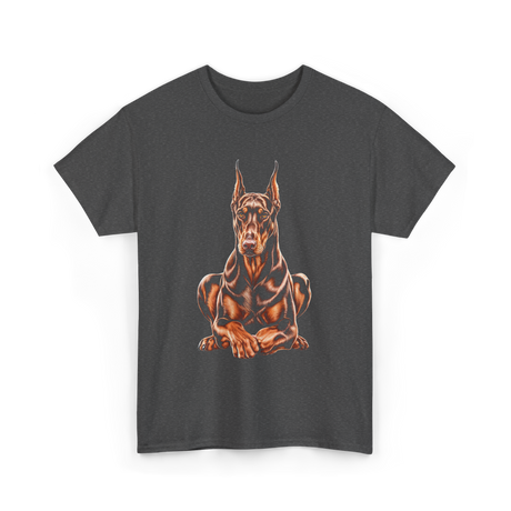 Doberman Pinscher Dog Owners Portrait T-Shirt - Dark Heather