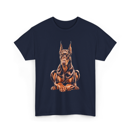 Doberman Pinscher Dog Owners Portrait T-Shirt - Navy