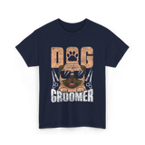 Dog Groomer Cute Dogs Grooming T-Shirt - Navy