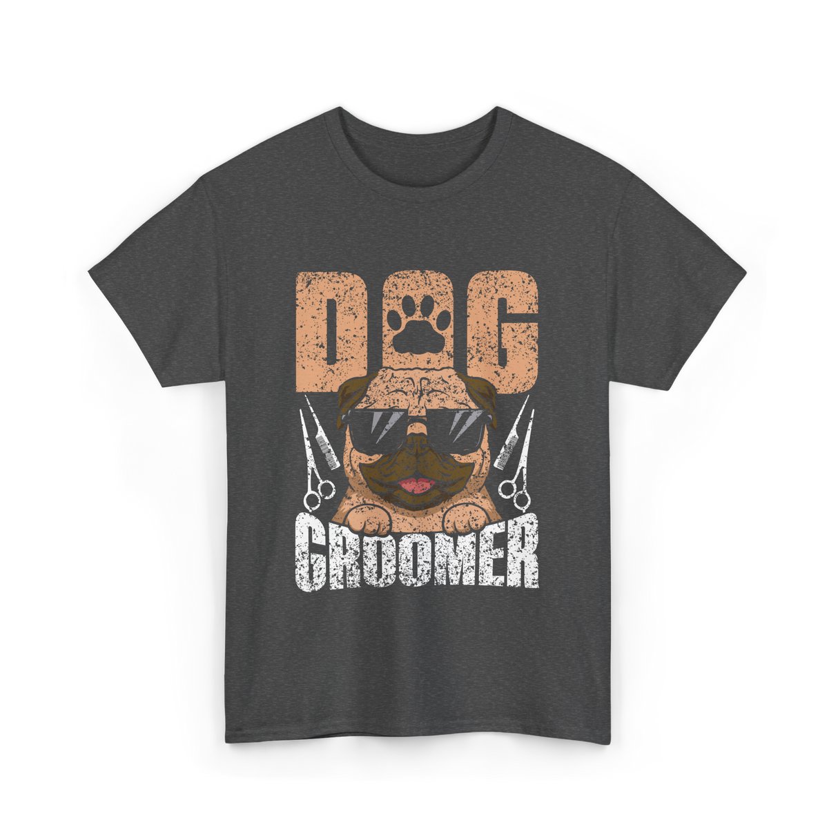 Dog Groomer Cute Dogs Grooming T-Shirt - Dark Heather