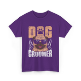 Dog Groomer Cute Dogs Grooming T-Shirt - Purple