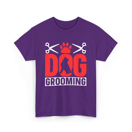 Dog Grooming Dog Groomer T-Shirt - Purple