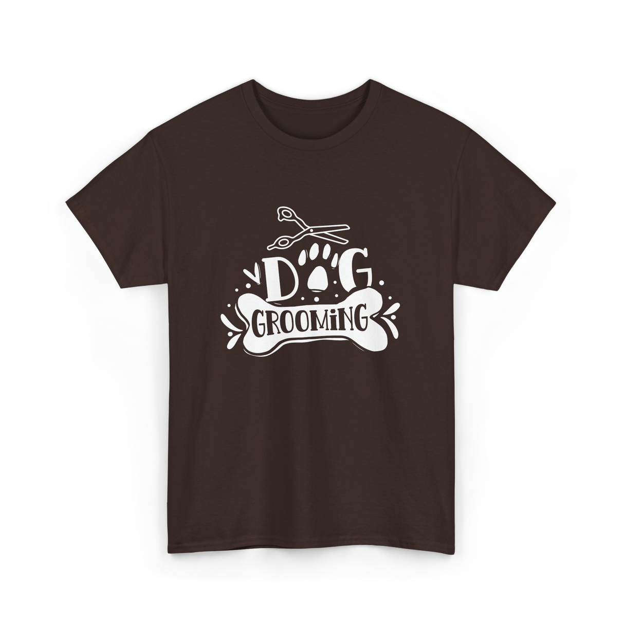 Dog Grooming Groomer Dogs T-Shirt - Dark Chocolate