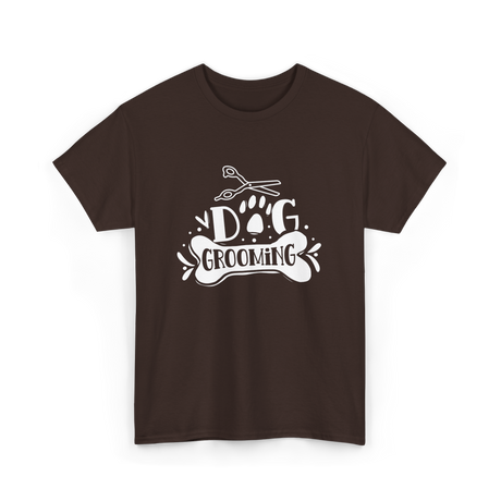 Dog Grooming Groomer Dogs T-Shirt - Dark Chocolate