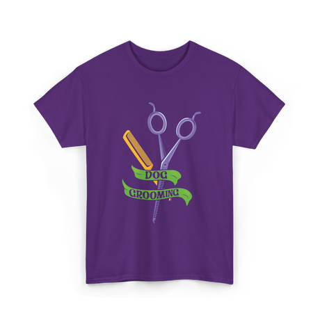 Dog Grooming Job Grooming T-Shirt - Purple