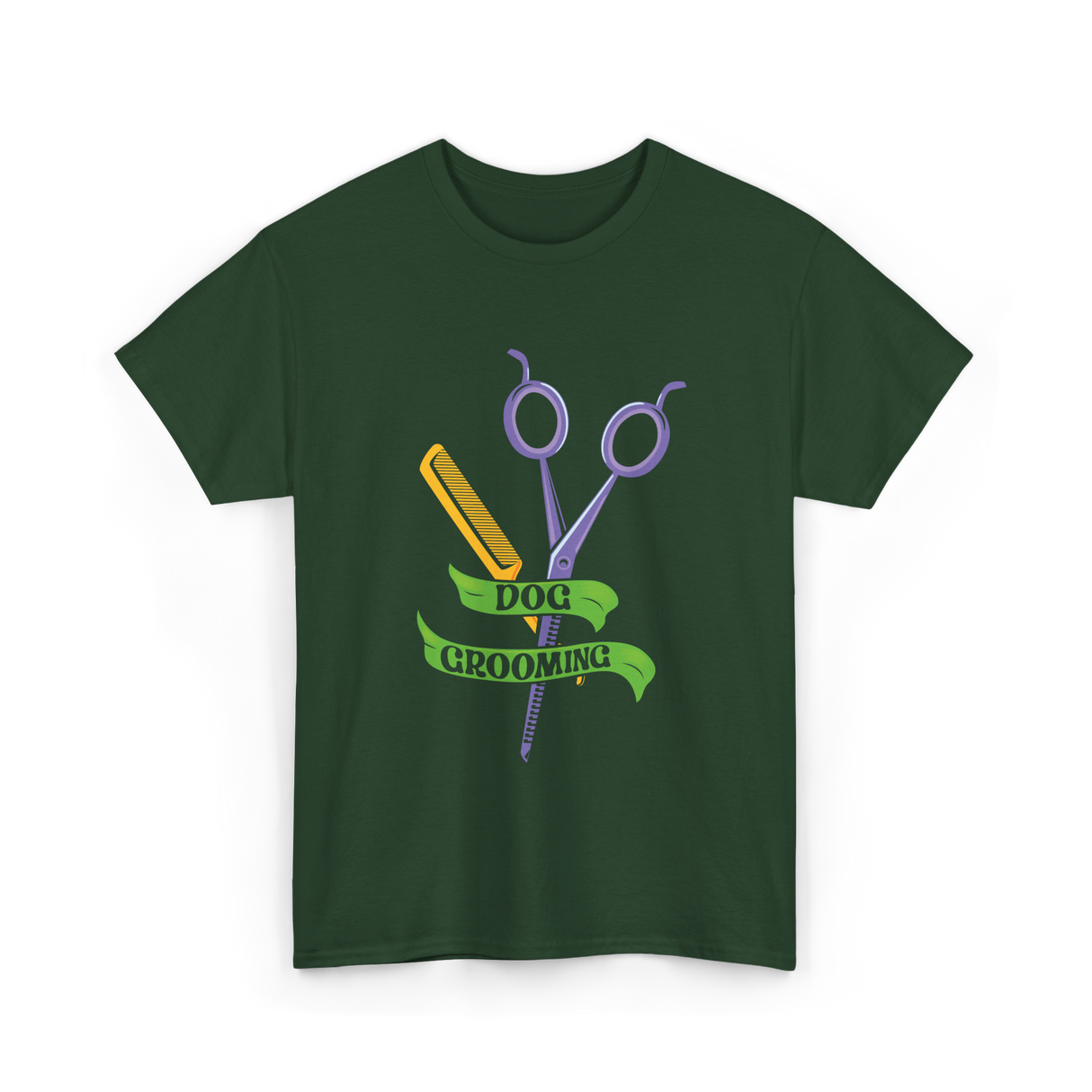 Dog Grooming Job Grooming T-Shirt - Forest Green