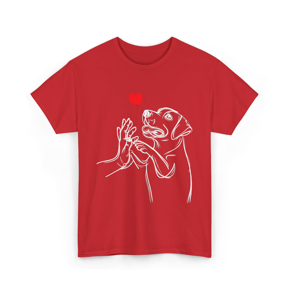 Dog Love Labrador Retriever T-Shirt - Red