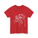 Dog Love Labrador Retriever T-Shirt - Red