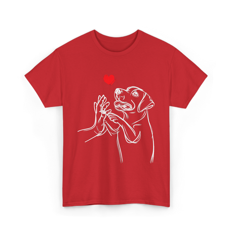 Dog Love Labrador Retriever T-Shirt - Red