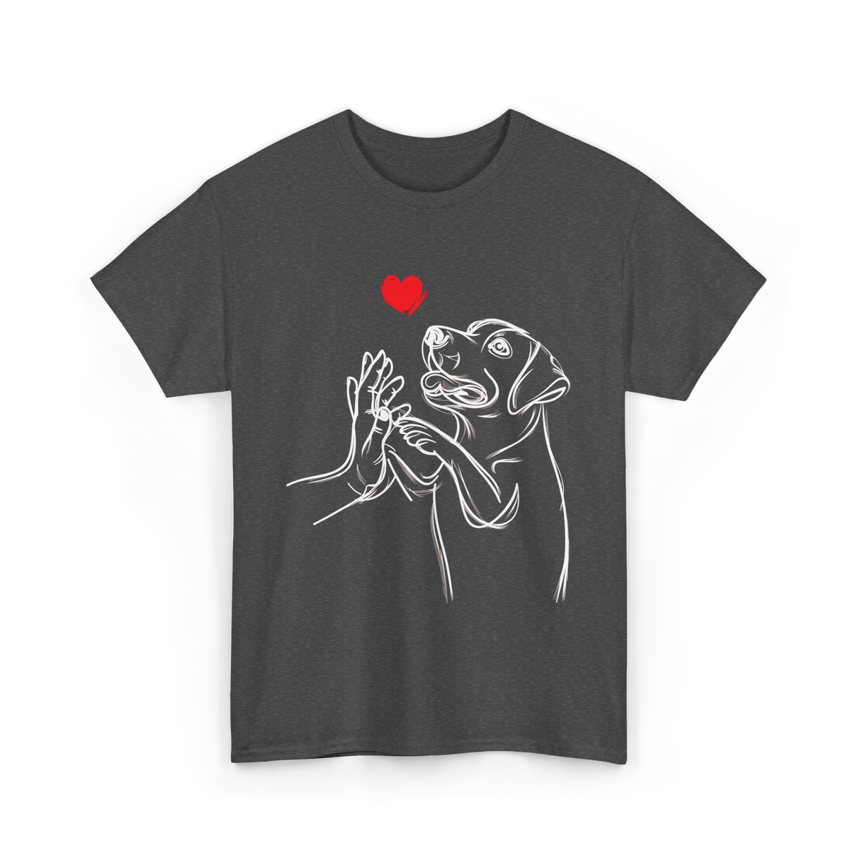 Dog Love Labrador Retriever T-Shirt - Dark Heather