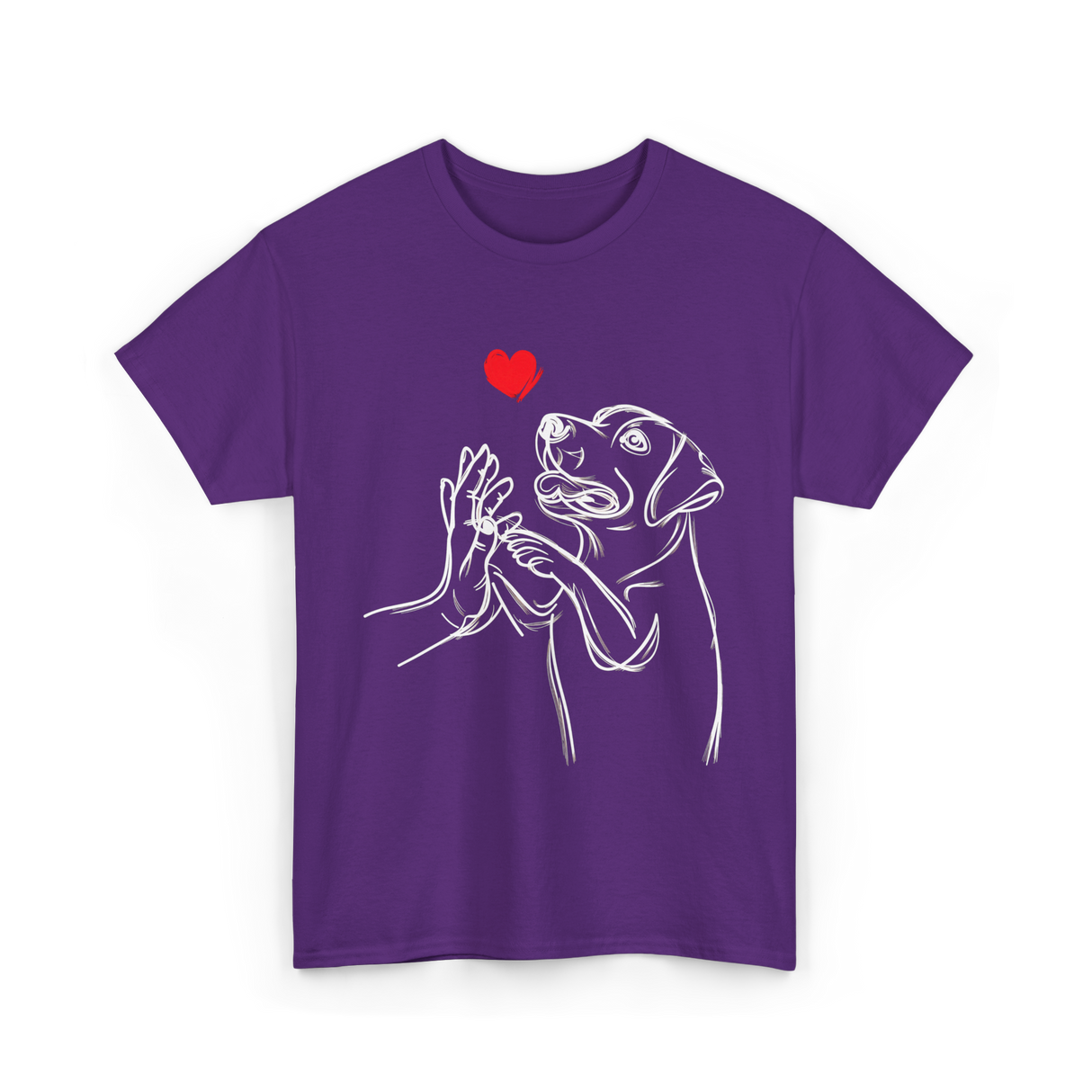 Dog Love Labrador Retriever T-Shirt - Purple