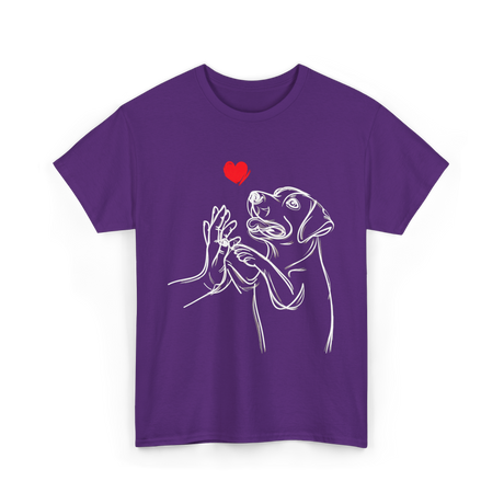 Dog Love Labrador Retriever T-Shirt - Purple