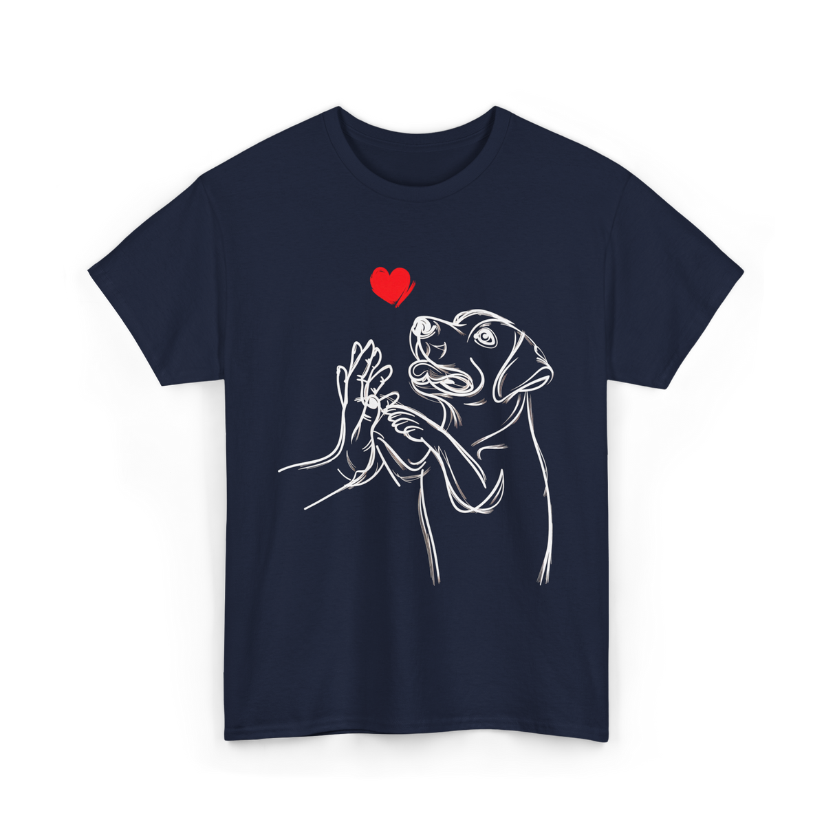 Dog Love Labrador Retriever T-Shirt - Navy