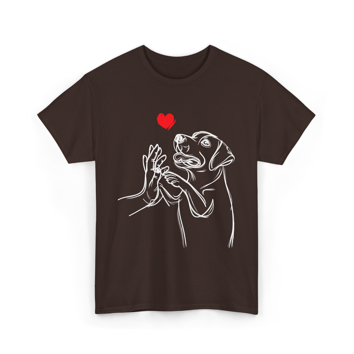 Dog Love Labrador Retriever T-Shirt - Dark Chocolate