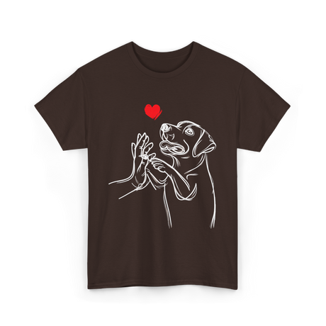 Dog Love Labrador Retriever T-Shirt - Dark Chocolate