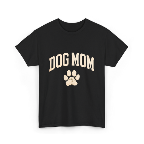 Dog Mom Paw Dog Lover T-Shirt - Black