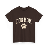Dog Mom Paw Dog Lover T-Shirt - Dark Chocolate