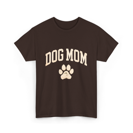 Dog Mom Paw Dog Lover T-Shirt - Dark Chocolate