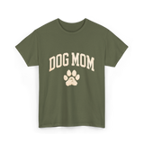 Dog Mom Paw Dog Lover T-Shirt - Military Green