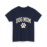 Dog Mom Paw Dog Lover T-Shirt - Navy