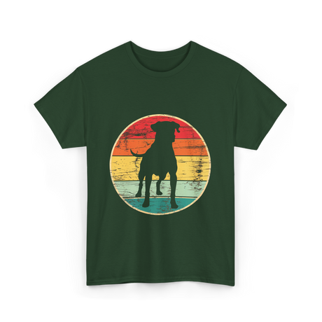 Dog Silhouette Art Canine T-Shirt - Forest Green