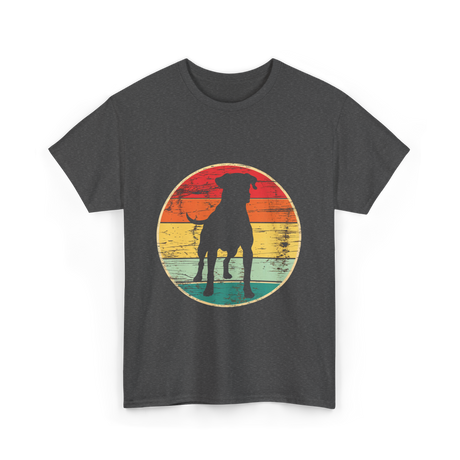 Dog Silhouette Art Canine T-Shirt - Dark Heather