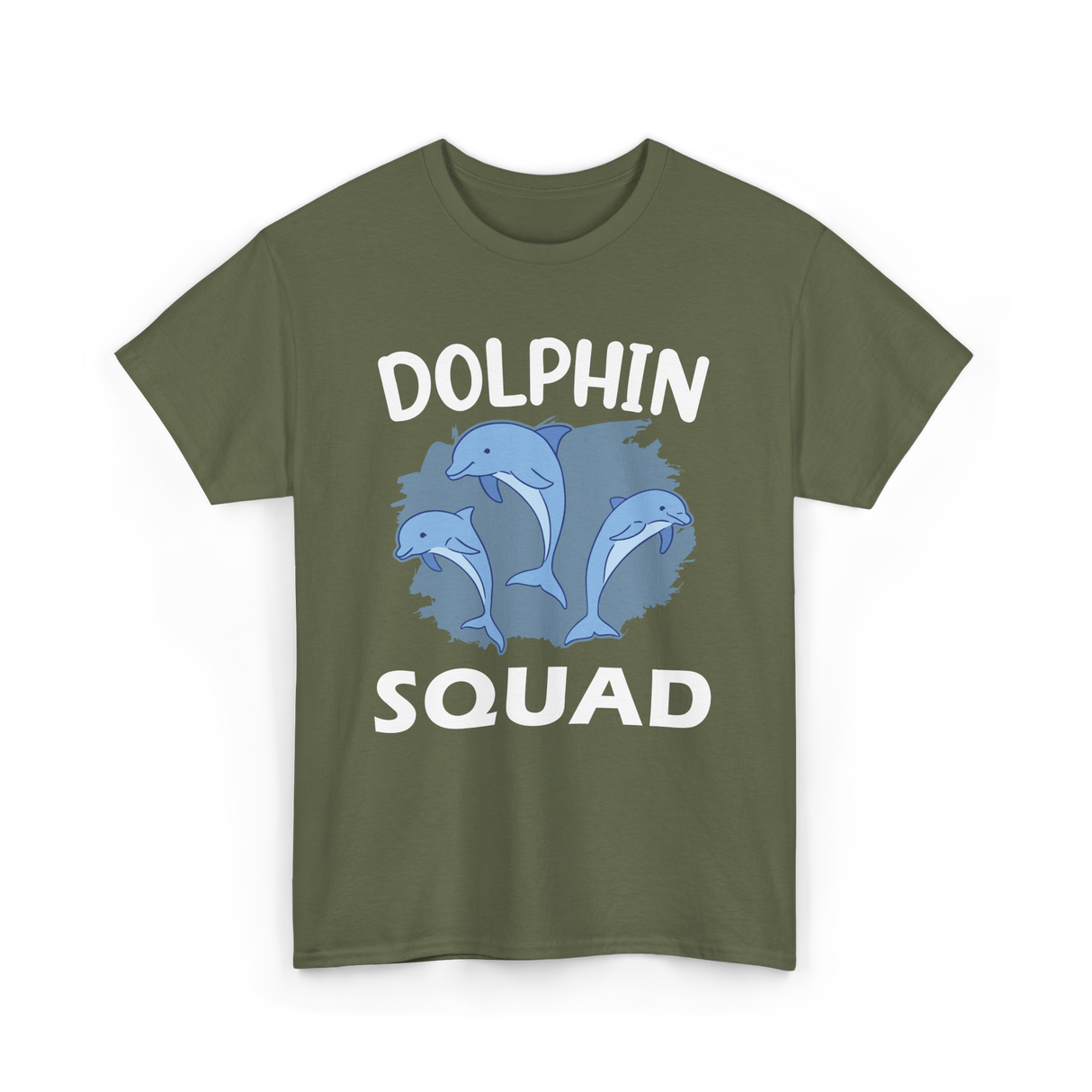 Dolphin Squad Dolphin Lovers T-Shirt - Military Green