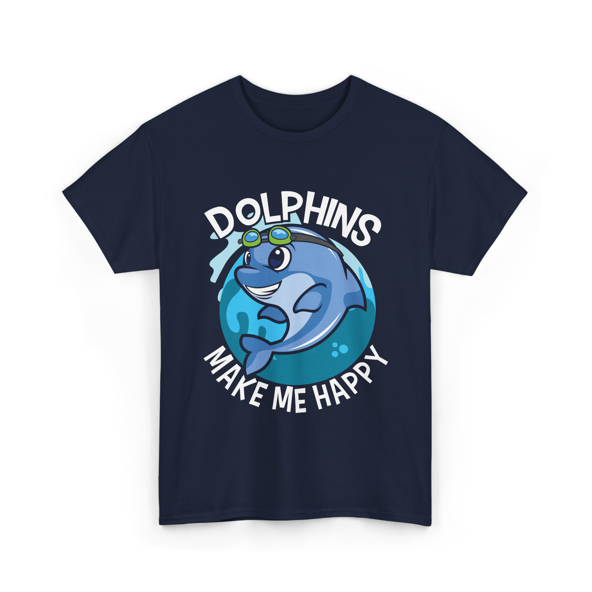 Dolphins Make Me T-Shirt - Navy