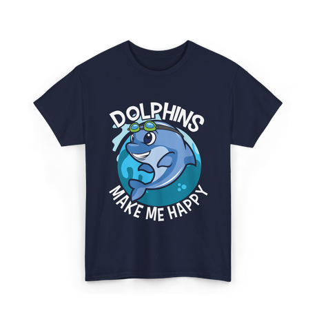 Dolphins Make Me T-Shirt - Navy