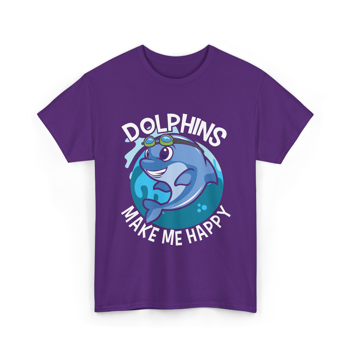 Dolphins Make Me T-Shirt - Purple