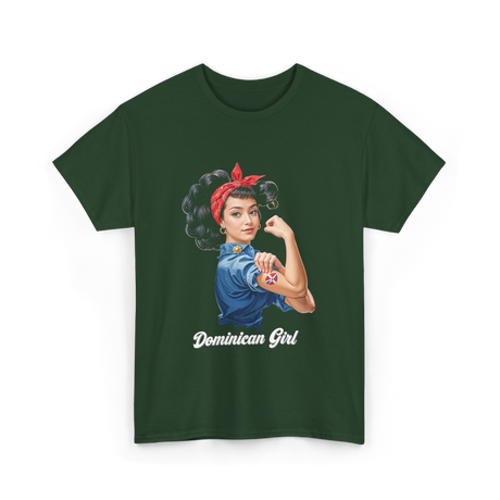 Dominican Girl Dominican Republic T-Shirt - Forest Green