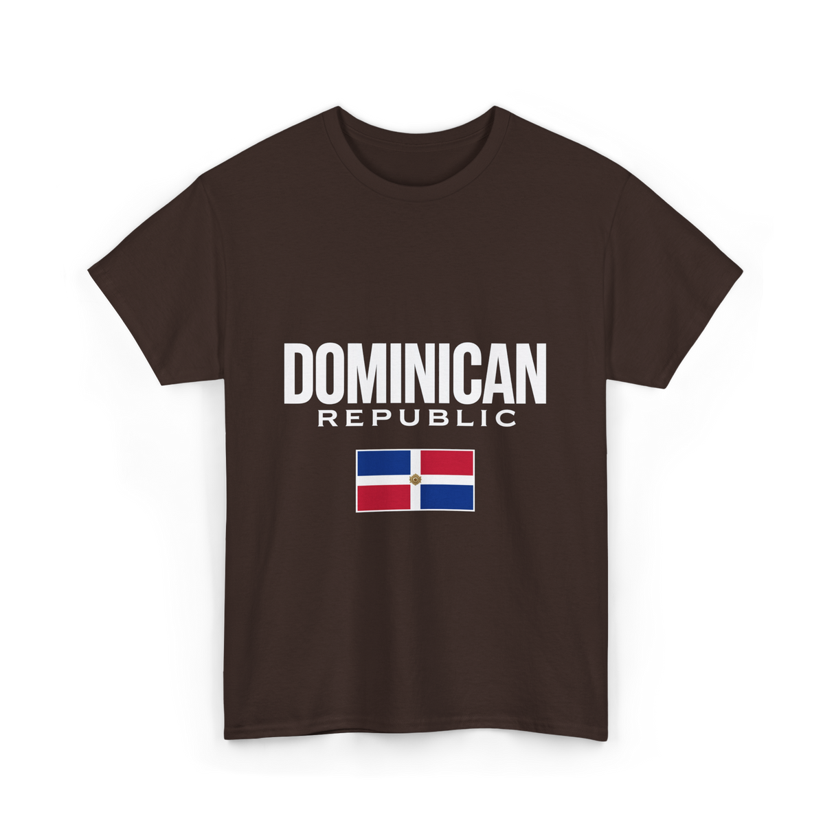 Dominican Republic Flag Dominican T-Shirt - Dark Chocolate