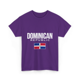 Dominican Republic Flag Dominican T-Shirt - Purple