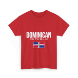 Dominican Republic Flag Dominican T-Shirt - Red