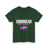 Dominican Republic Flag Dominican T-Shirt - Forest Green