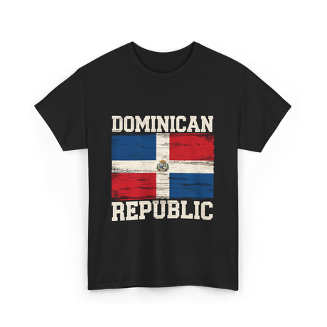 Dominican Republic Flag Patriotism T-Shirt - Black