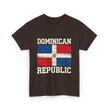 Dominican Republic Flag Patriotism T-Shirt - Dark Chocolate