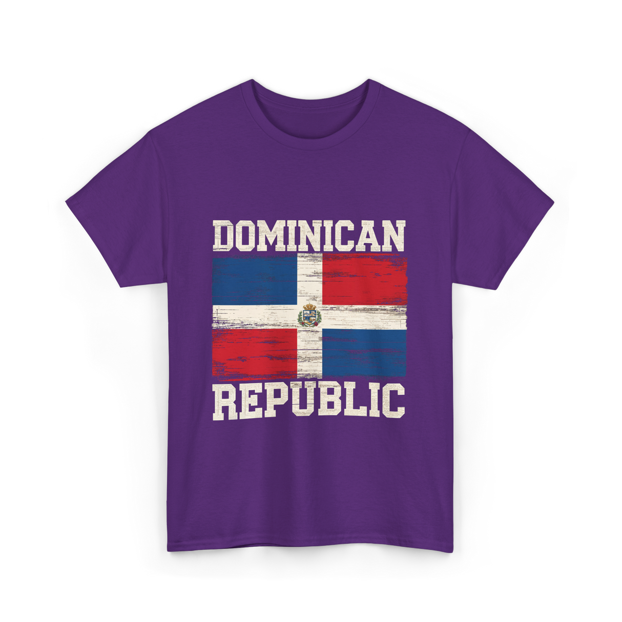 Dominican Republic Flag Patriotism T-Shirt - Purple