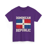 Dominican Republic Flag Patriotism T-Shirt - Purple